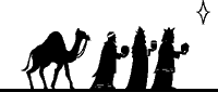 christmas three wisemen small silhouette free clipart