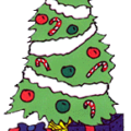 christmas tree garland free clipart