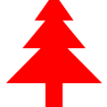 christmas tree red shape free clipart