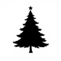 christmas tree silhouette free clipart image