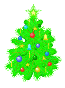 christmas tree star light green free clipart