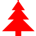 christmas tree star shape red free clipart