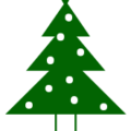 christmas tree w ornaments green free clipart