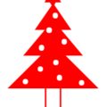 christmas tree w ornaments red free clipart