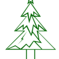 christmas tree white green free clipart