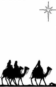 christmas wisemen star silhouette free clipart