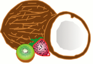 coconuts kiwi strawberry free clipart