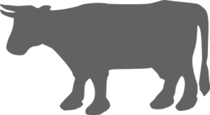 cow silhouette free clipart