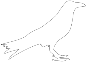 crow outline free clipart