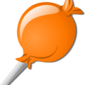 crystal lolipop orange free clipart