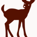 deer fawn brown silhouette free clipart