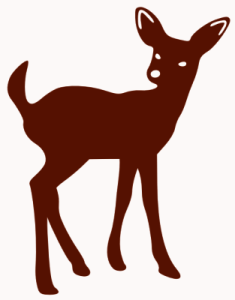 deer fawn brown silhouette free clipart