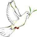 dove with tea leaf free clipart