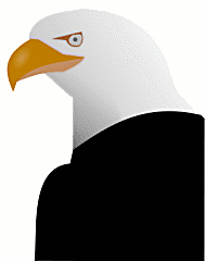 eagle glaring left free clipart