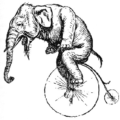 elephant on a bike free clipart