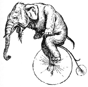 elephant on a bike free clipart