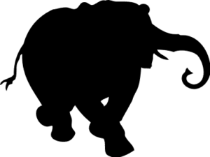 elephant silhouette free clipart