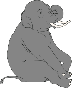 elephant sitting elephant free clipart