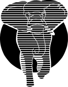 elephant stylized free clipart