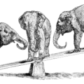 elephant teeter totter free clipart