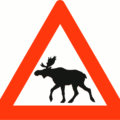 elk norwegian warning free clipart