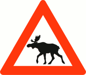 elk norwegian warning free clipart