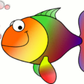 fish happy cartoon free clipart