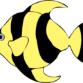 fish striped tropical free clipart