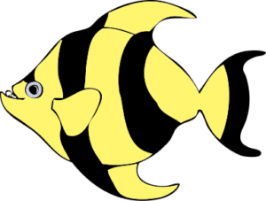fish striped tropical free clipart