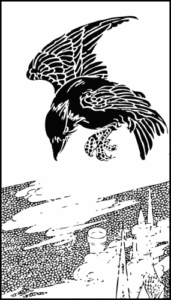 flying crow free clipart