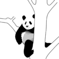 giant panda in tree free clipart