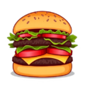 hamburger double free clipart image