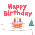 happy birthday cake table free clipart image