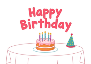 happy birthday cake table free clipart image