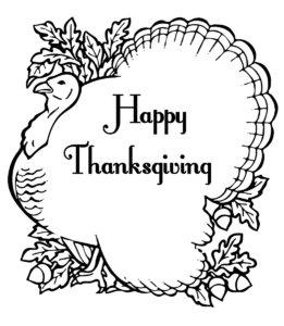 happy thanksgiving turkey border free clipart