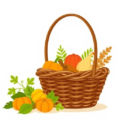 harvest basket free clipart image