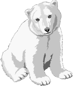 polar bear cub free clipart