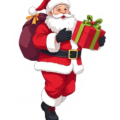 santa claus brings the gifts free clipart image