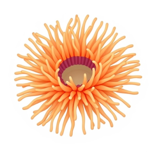 sea anemone cartoon free clipart image