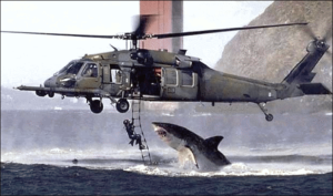 shark attacks helicopter free clipart
