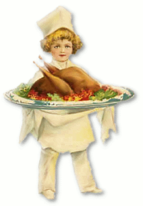 thanksgiving girl with turkey free clipart