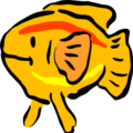 yellow cartoon fish free clipart