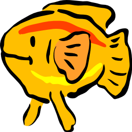 yellow cartoon fish free clipart