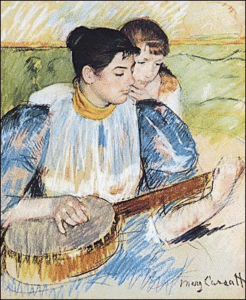 banjo lesson cassatt free clipart