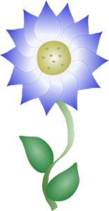 blue flower free clipart