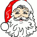 christmas classic santa claus face free clipart