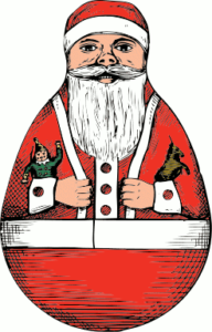 christmas rolly polly santa claus free clipart