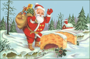 christmas santa claus coming to town free clipart