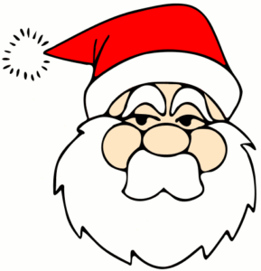 christmas santa claus face free clipart