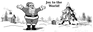 christmas santa claus joy to the world bw free clipart